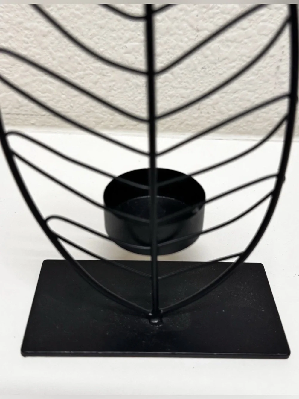Metal Leaf Candle Holder